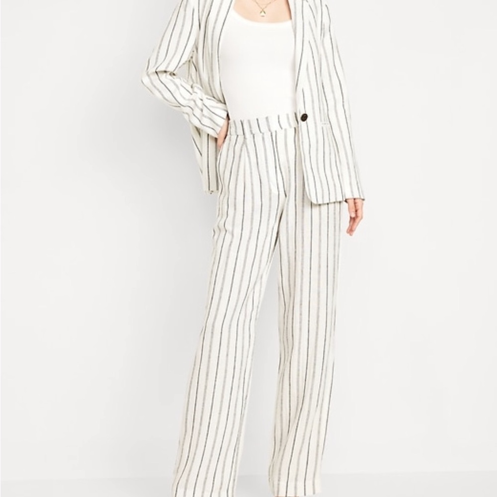 Old Navy Black and White Striped Trousers